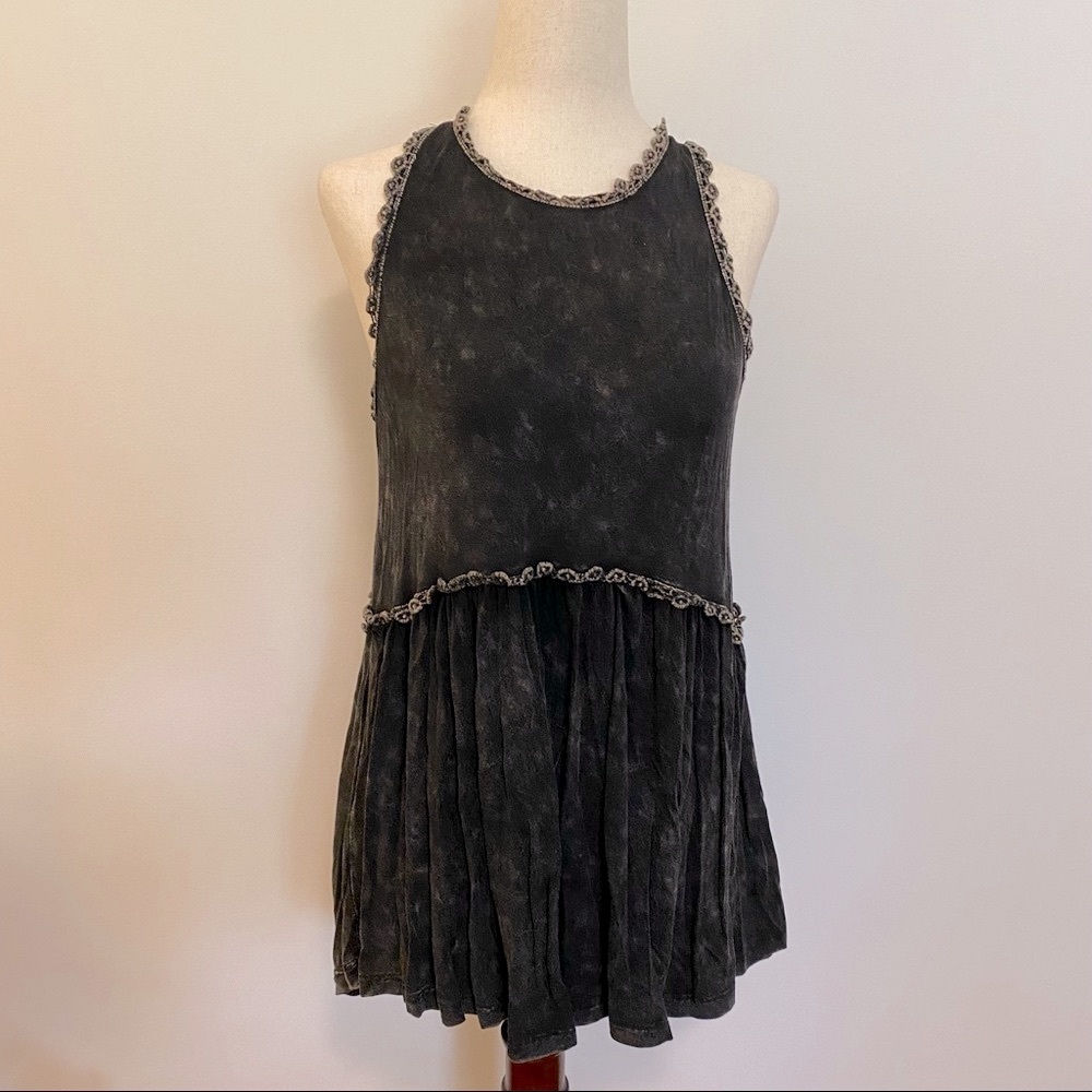 POL | Black stonewashed babydoll tunic
